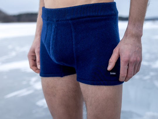 Ull-Badeshorts til Herre – Midnattsblå