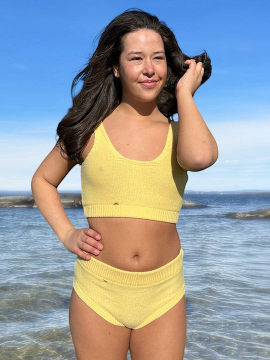 Ull-bikini overdel - Lemon mist