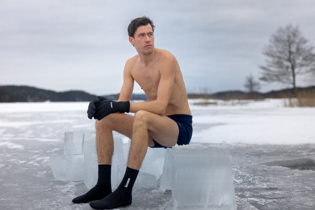 Isbadekit: hansker og sokker - Sorte